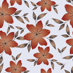 Wall Mural - cute flower pattern for design fabric textile or wall decor