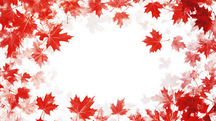 canada day vibrant red and white maple leaves forming a gradient effect, symbolizing canadian patrio