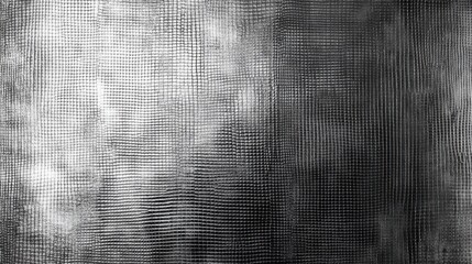 Textured black and white grid pattern with abstract mesh design