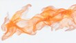 © AIArtistry - Translucent orange fire flames with wispy texture isolated on white background capturing motion and fluidity for abstract design concepts