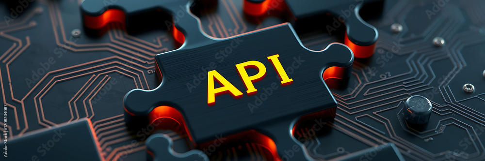 API technology concept, application programming interface, API ...