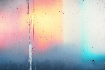 Wall Mural - film distressed background with rainbow leak effect. abstract grunge weathered with noise, scratches