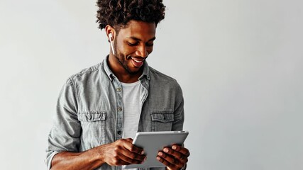 Wall Mural - The Young Man with Tablet