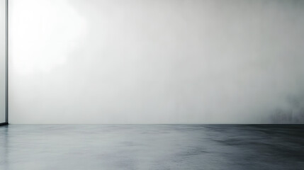 Wall Mural - white empty room wall with soft light and copy space. empty white wall background. bright minimalist