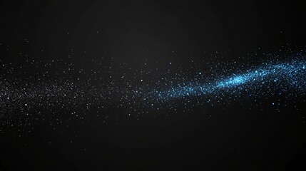 Wall Mural - A vibrant blue cosmic dust trail against a dark background, evoking a sense of wonder and mystery.