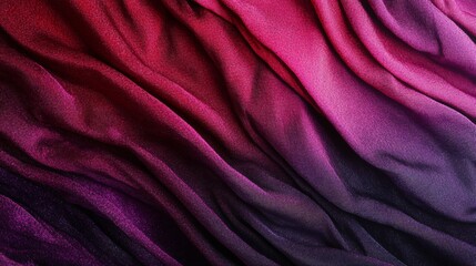 Wall Mural - a stunning wave of deep pink and purple fabric draped elegantly, showcasing rich textures and vibran