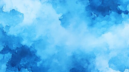 Wall Mural - a serene abstract watercolor pattern in various shades of blue, evoking feelings of calm and tranqui