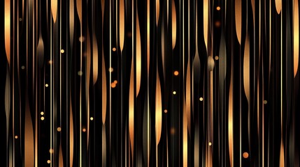 Wall Mural - an abstract illustration featuring elongated golden streaks against a dark background, creating a lu