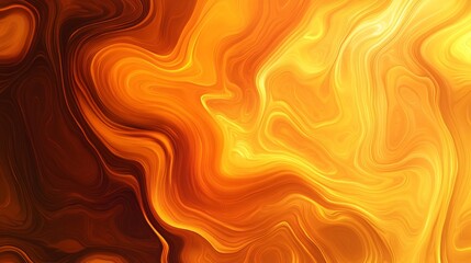 Wall Mural - an abstract swirl of vibrant orange and yellow hues reminiscent of flames and warmth.