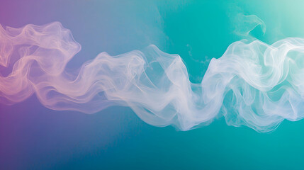 Wall Mural - mist creating dynamic arcs against a solid lavender and teal background, brightly lit to reveal intr