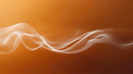 Wall Mural - mist creating a flowing motion against a solid rust orange backdrop, brightly lit to enhance texture