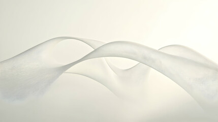 Wall Mural - mist forming delicate arcs against a pale cream background, natural and bright lighting to enhance c