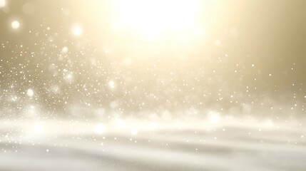 Wall Mural - mist particles scattering evenly into the air against a plain pastel cream-colored background, with 
