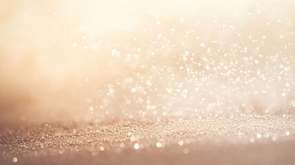 Canvas Print - mist particles shimmering gently against a pale beige and rose backdrop, brightly illuminated for fi