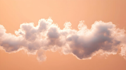 Wall Mural - steam clouds moving gently against a smooth peach-colored backdrop, evenly distributed lighting enha