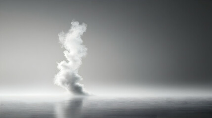 Wall Mural - steam rising delicately from an invisible source, forming a soft, foggy texture against a gradient g