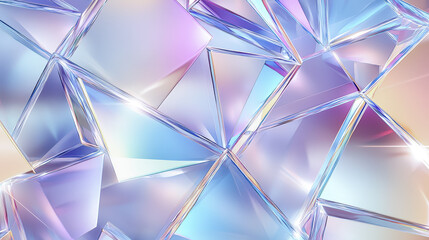 Leinwandbilder - Colorful reflections and geometric shapes create a mesmerizing abstract pattern with sparkling highlights