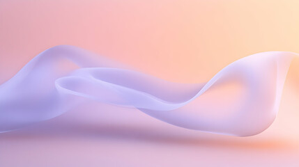Wall Mural - thin fog forming delicate curves against a solid lavender and peach backdrop, illuminated for enhanc