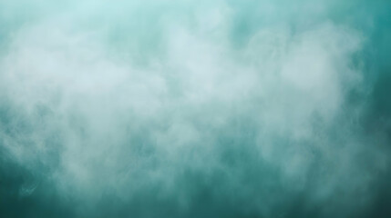 Wall Mural - thin fog rolling smoothly over a muted teal backdrop, with natural lighting emphasizing softness
