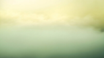 Poster - thin fog softly settling into a muted light yellow-green background, with diffused lighting highligh