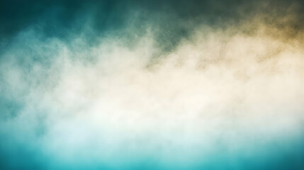 Wall Mural - thin fog softly dispersing into a muted teal and ivory backdrop, brightly illuminated for texture