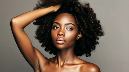 Wall Mural - The Beautiful Natural Hair Model