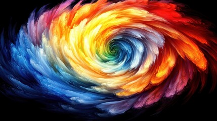 Wall Mural - Abstract colorful swirling vortex.