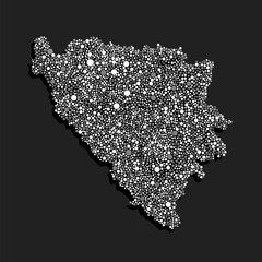 Wall Mural - Creative map Bosnia Herzegovina from random dots