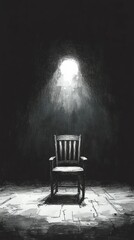 Wall Mural - The Spotlighted Chair, Social Anxiety Disorder