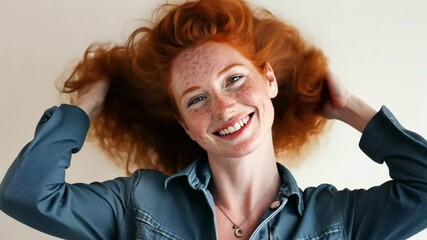 Wall Mural - The Smiling Redhead Portrait