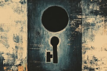 Wall Mural - The Frozen Keyhole, Social Anxiety Disorder