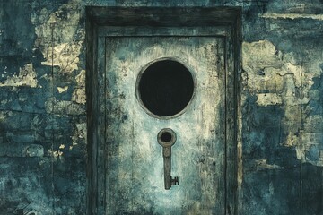 Wall Mural - The Frozen Keyhole, Social Anxiety Disorder