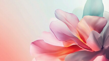 Wall Mural - Vibrant Abstract Flower Background with Soft Petals and Gradient Colors