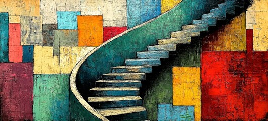 Wall Mural - The Infinite Staircase, Specific Phobias