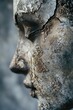 © Ева Поликарпова - A detailed view of a statue featuring a human face, suitable for use in art or design projects