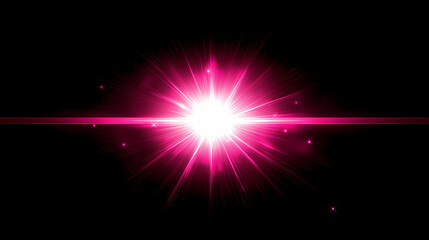 pink bright shiny flash. glow star burst. radiant sun. illustration