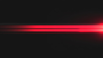 Wall Mural - red laser beam light line on a black background, an abstract glowing effect with a red flare and len