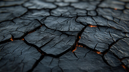 Dark burnt wooden texture background with rough black surface caused by fire creating a striking contrast with light tones and offering a modern, abstract space for creative design and expression

