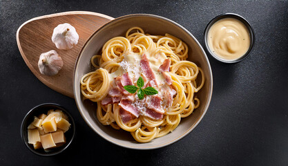 Wall Mural - Creamy Spaghetti Carbonara