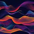 © Cedric - Faszinierende Lichtwellen in kräftigen Farben vor dunklem Hintergrund