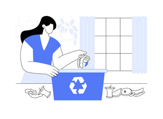 Wall Mural - home composting isolated cartoon vector illustrations.