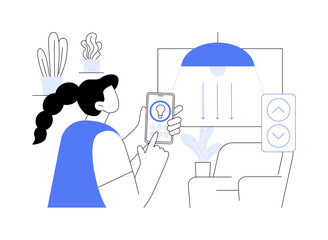 install light controller isolated cartoon vector illustrations.