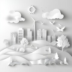 Wall Mural - Ecology and environment conservation creative idea concept design