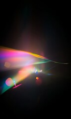 Wall Mural - abstract light streaks in vibrant colors against a black background. a mesmerizing display of light.