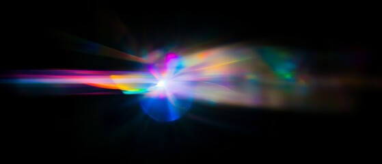 Wall Mural - vibrant light streaks illuminate the darkness in a mesmerizing display of color and motion.
