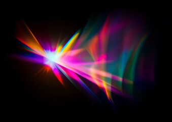 Wall Mural - vibrant light streaks explode across a dark background, creating a mesmerizing display of color and 