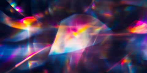 Wall Mural - vibrant prism refraction, showcasing a spectrum of colors in dynamic motion.