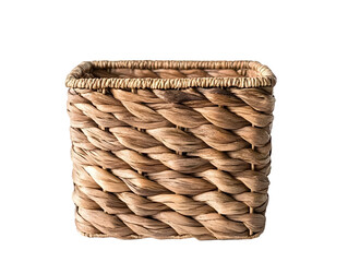 Wall Mural - intricately woven square basket made of natural water hyacinth, perfectly sized for organizing magaz