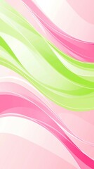 Wall Mural - pink and green waves flowing seamlessly create a vibrant and dynamic abstract composition, ideal for