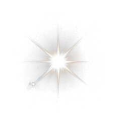 Wall Mural - png four-ray star light flare night astronomical phenomenon.